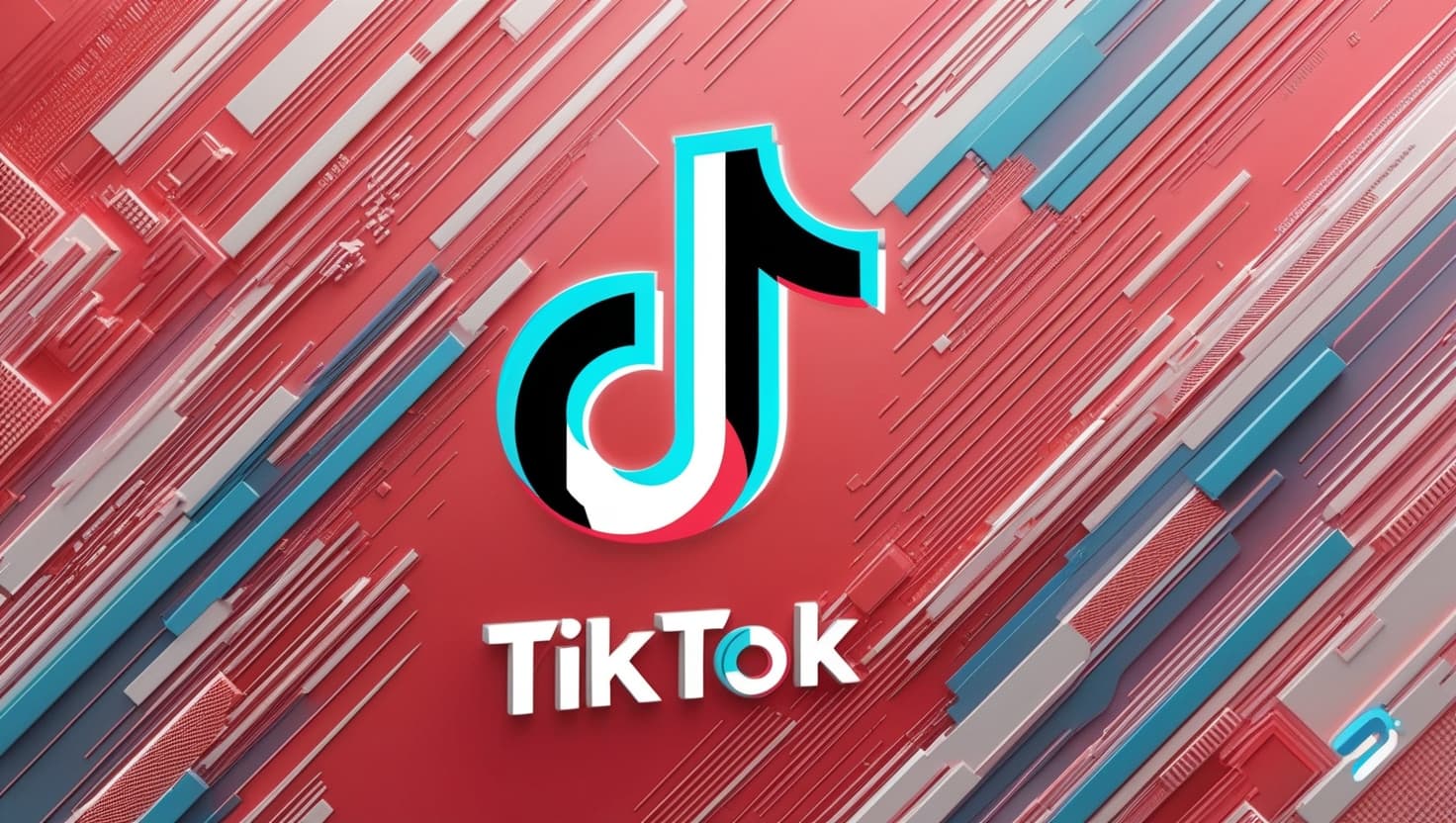 TikTok logo on a vibrant red abstract background, highlighting business account advantages in 2025.