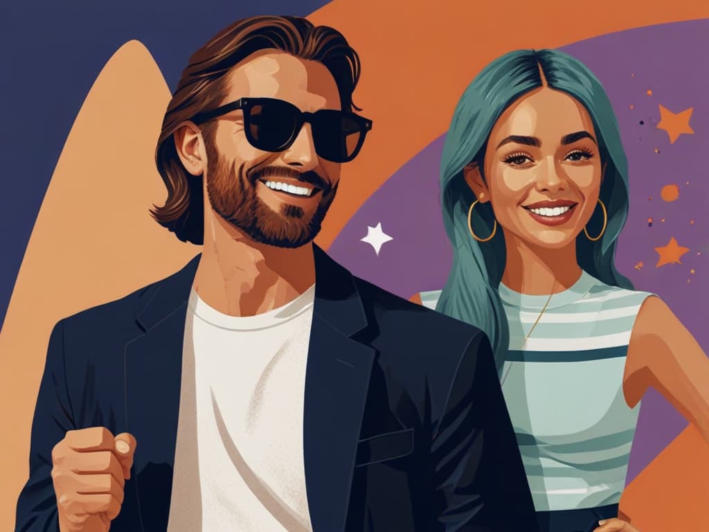 Two stylish influencers smiling confidently, symbolizing success in monetization strategies 2025.