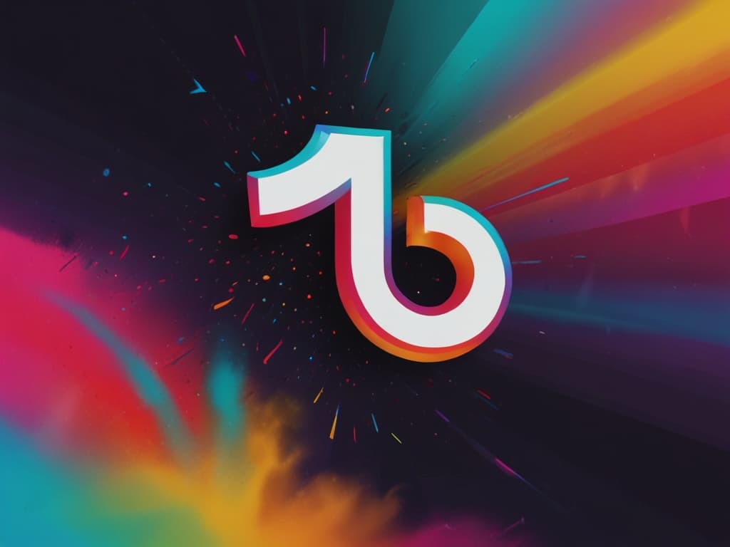 Colorful TikTok logo art with vibrant streaks, highlighting business benefits in 2025 strategy blog.